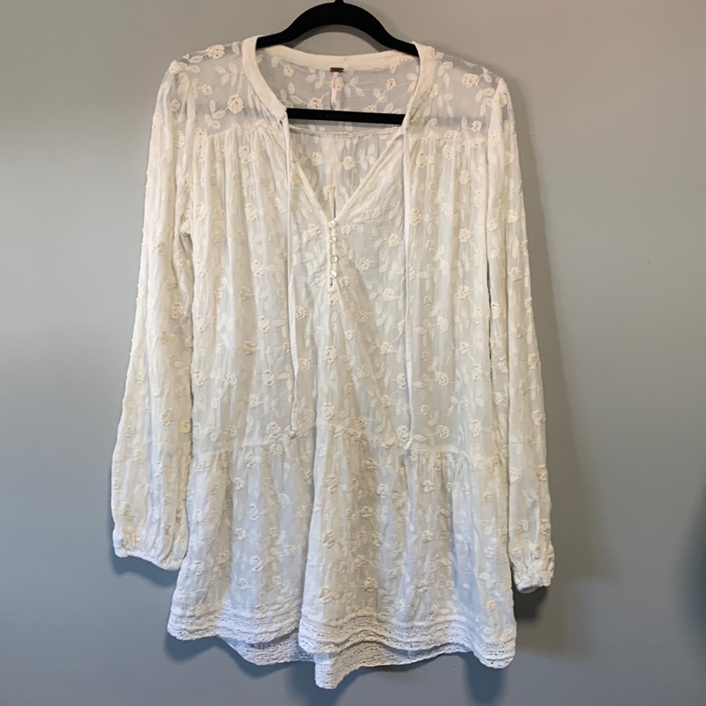 Free People Embroidered Mini Dress